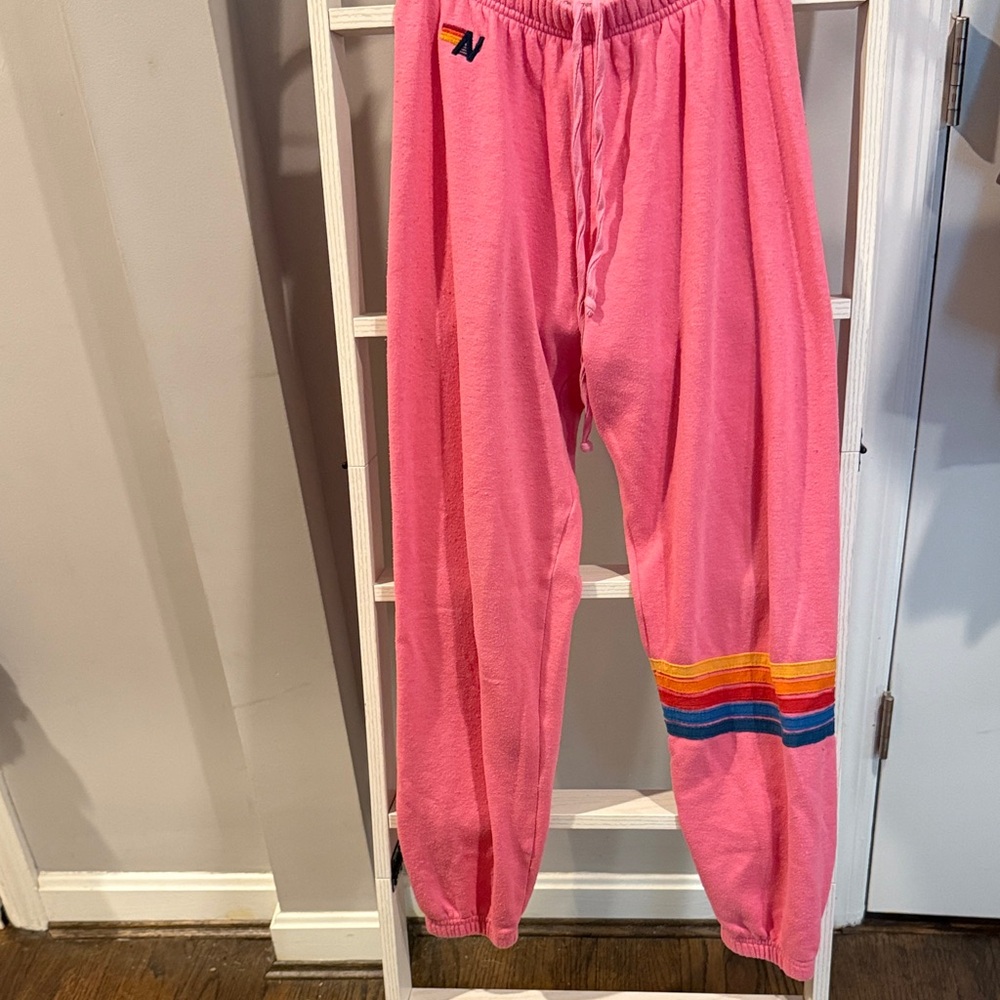 Aviator Nation Small Sweatpants Pink!